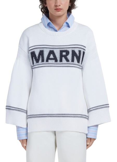 

Хлопковый свитер с логотипом Marni