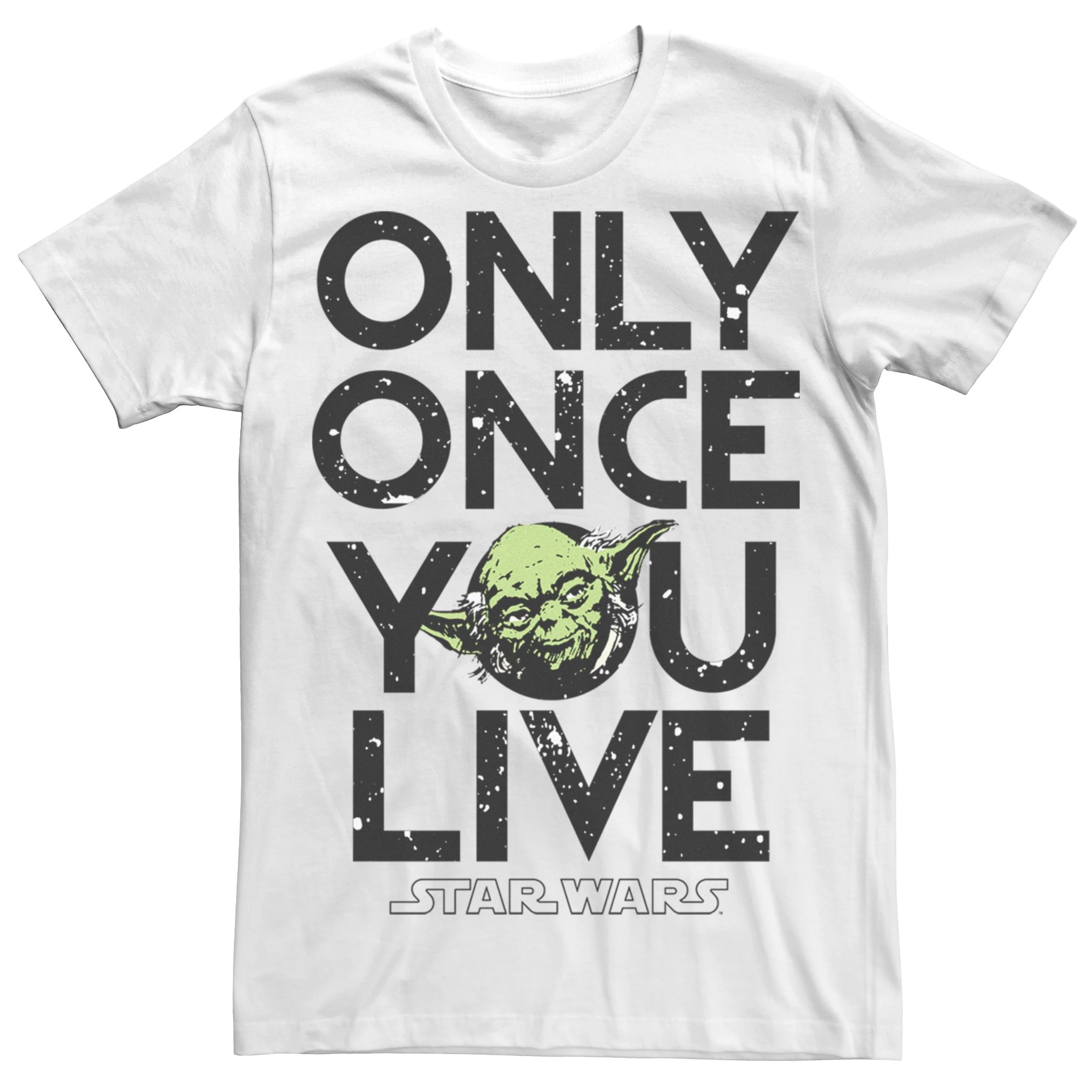Мужская футболка Star Wars Yoda Only Once You Live