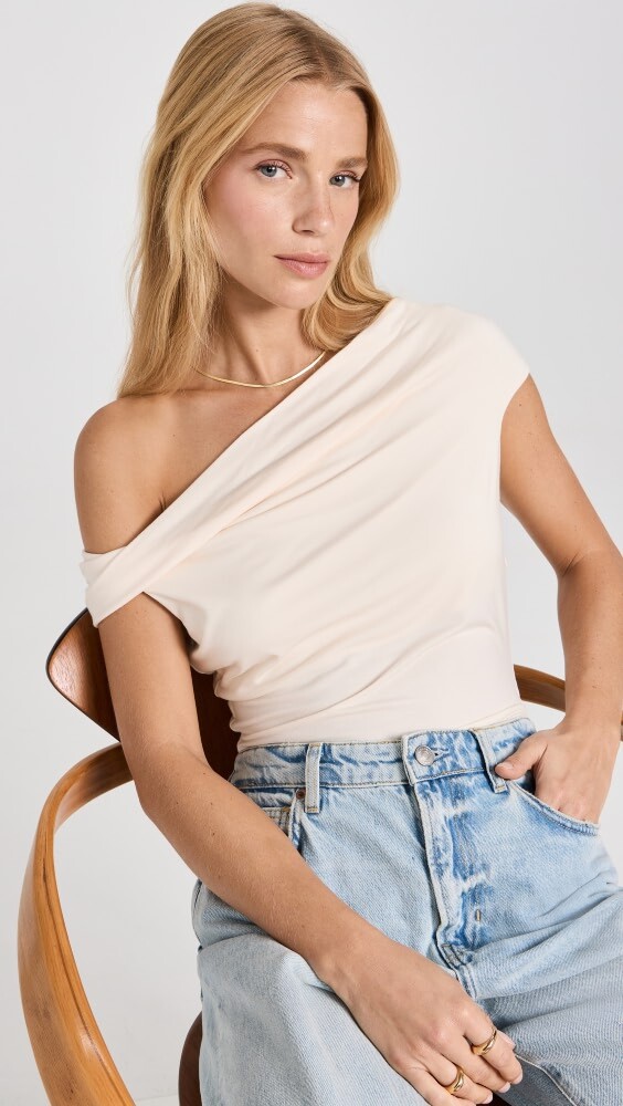 

Топ Reformation Cello Knit, кремовый