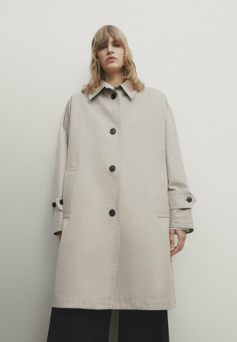 

Классическое пальто CROPPED Massimo Dutti, бежевый
