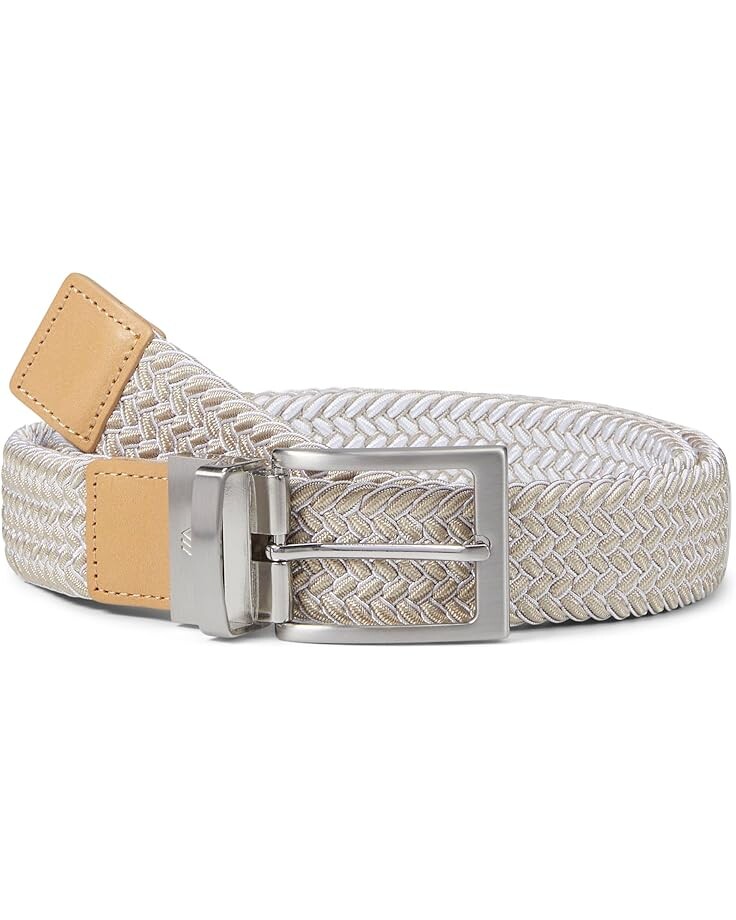 

Ремень Johnston & Murphy Reversible Woven Stretch Knit, цвет Dark Taupe/White