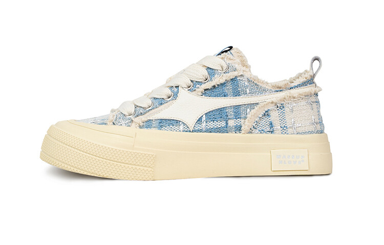 

Кроссовки WASSUPHLOVE Skateboarding Shoes Unisex Low-top Blue, синий
