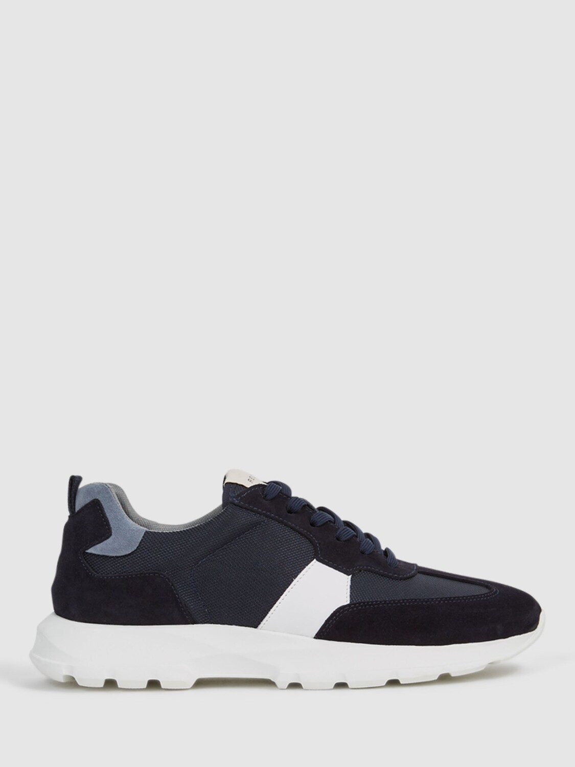 

Замшевые кроссовки Reiss Evo Runner Lite, темно-синие, Синий