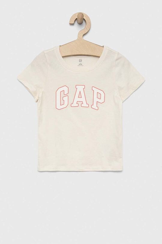 

Детская хлопковая футболка GAP, бежевый