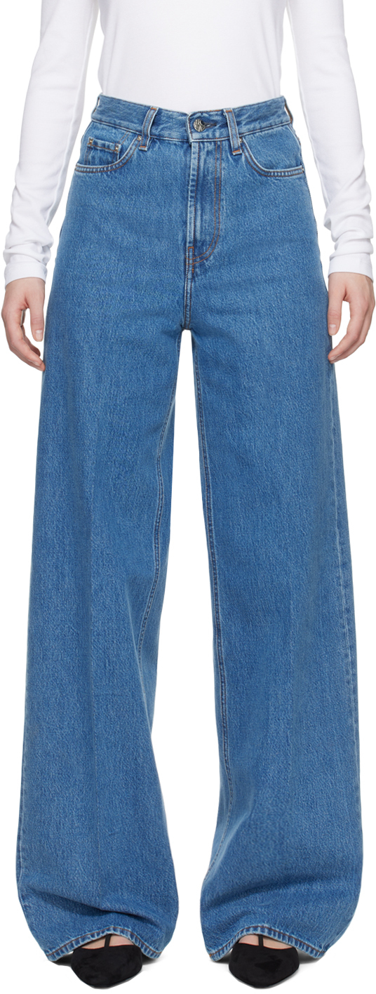 Синие широкие джинсы Toteme