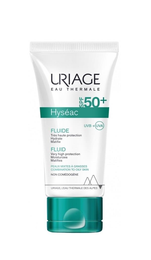 Uriage Hyseac SPF50+ Флюид 50мл эмульсия солнцезащитная spf50 hyseac uriage урьяж 50мл