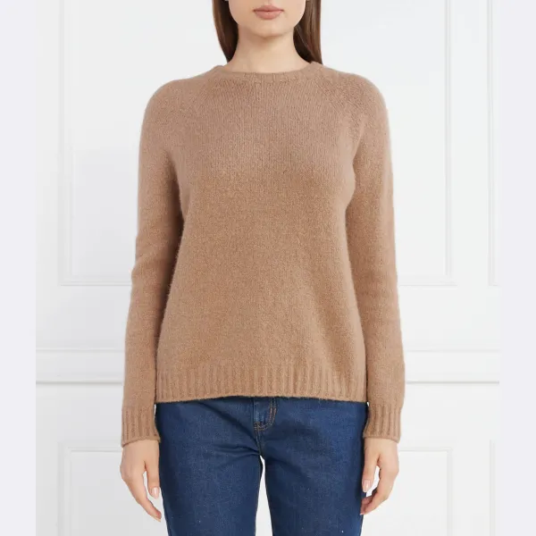 

Свитер ледяного кроя обычного кроя с добавлением шерсти Max Mara, коричневый