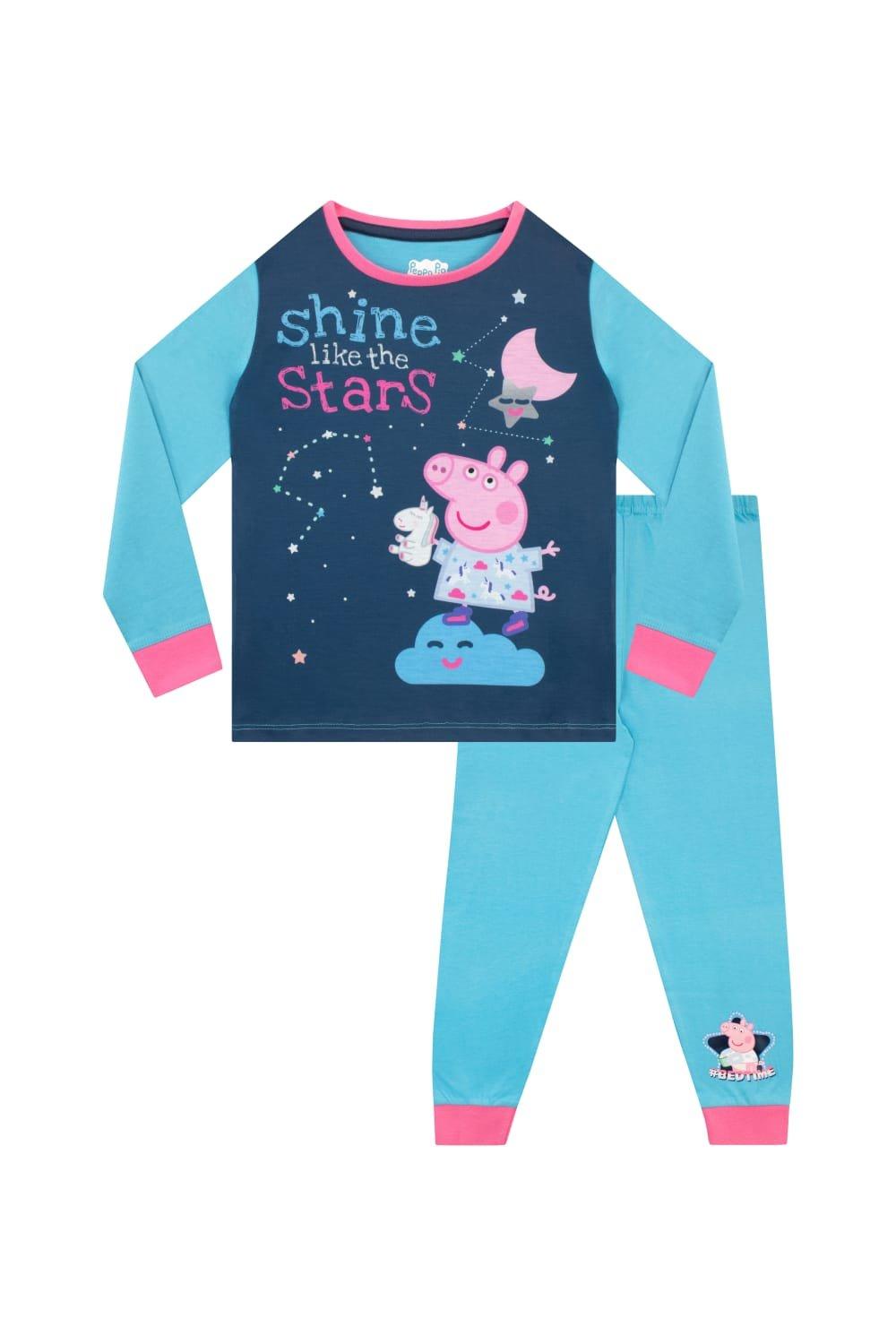 Звездная пижама Peppa Pig, синий звездная пижама peppa pig синий