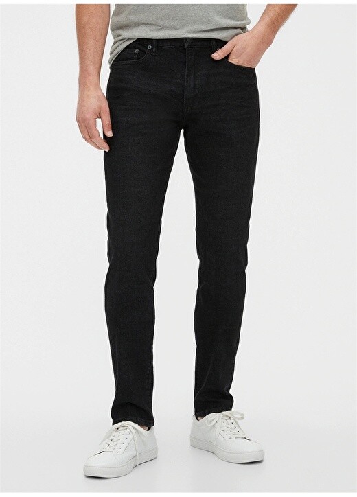 

Черные мужские джинсовые брюки Slim Leg с нормальной талией Gap