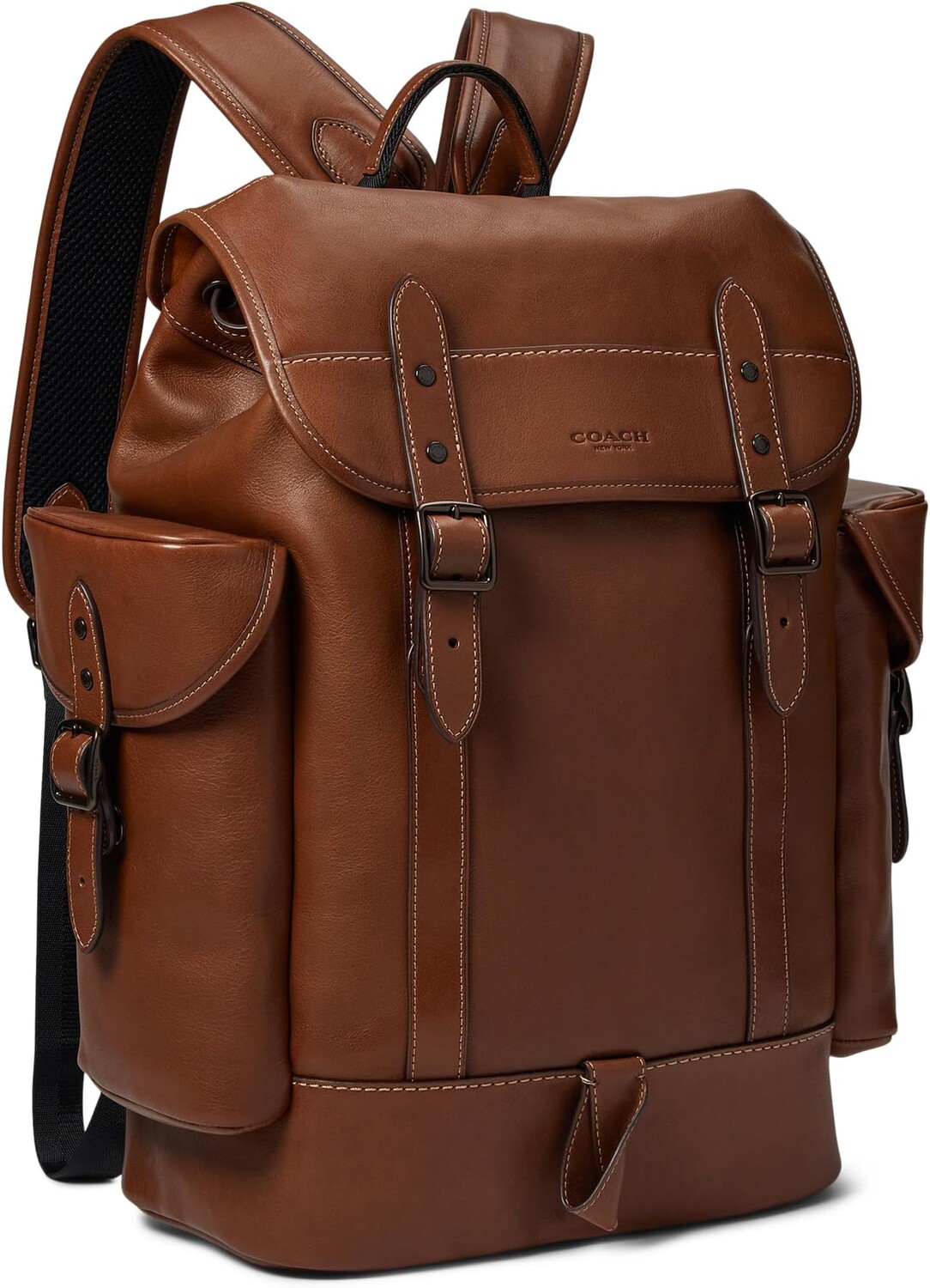 Рюкзак Hitch Backpack in Sport Calf COACH, цвет Dark Saddle рюкзак coach 5671 khaki saddle