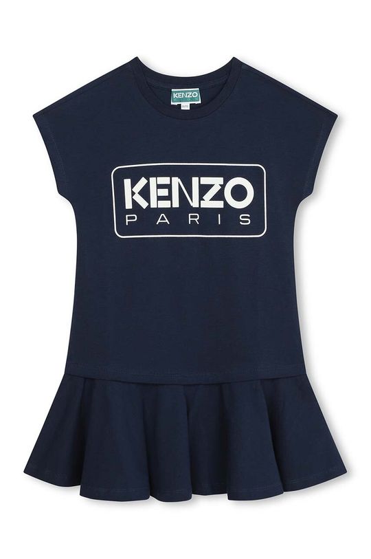 Kenzo kids Хлопковое детское платье, синий