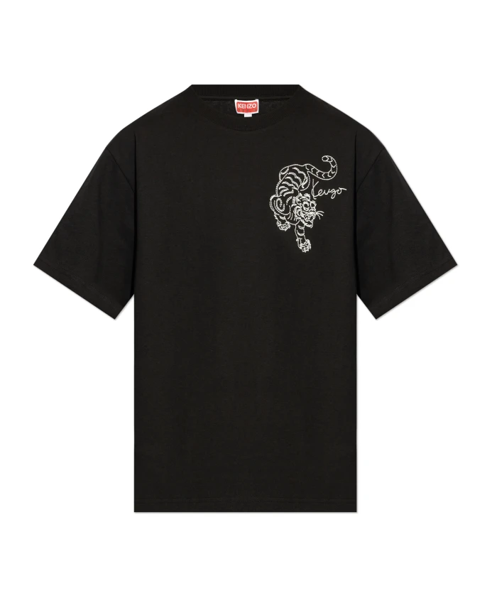 

Футболка с тигровым мотивом Kenzo, черный