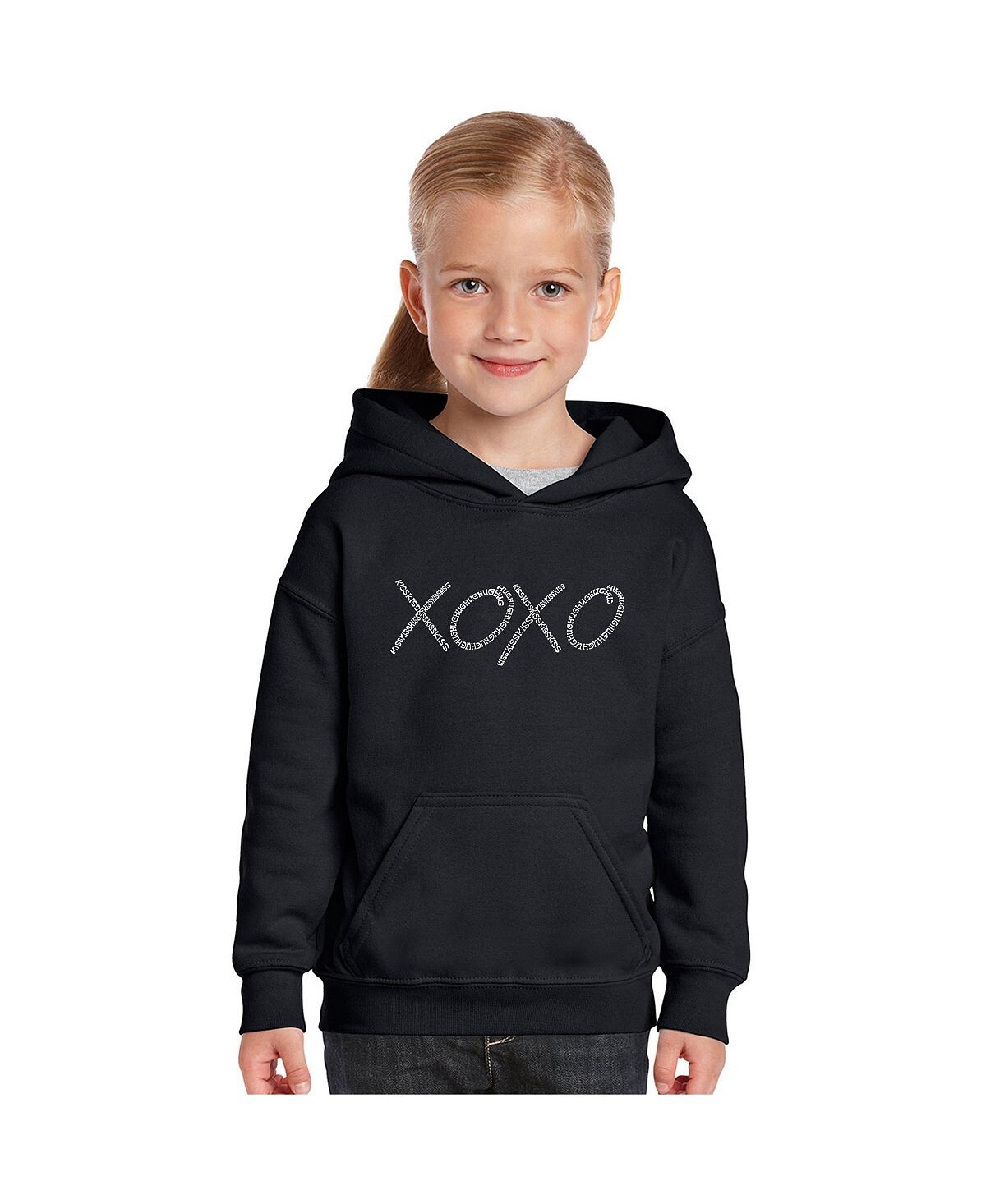 

Толстовка с капюшоном Big Girl's Word Art - XOXO LA Pop Art