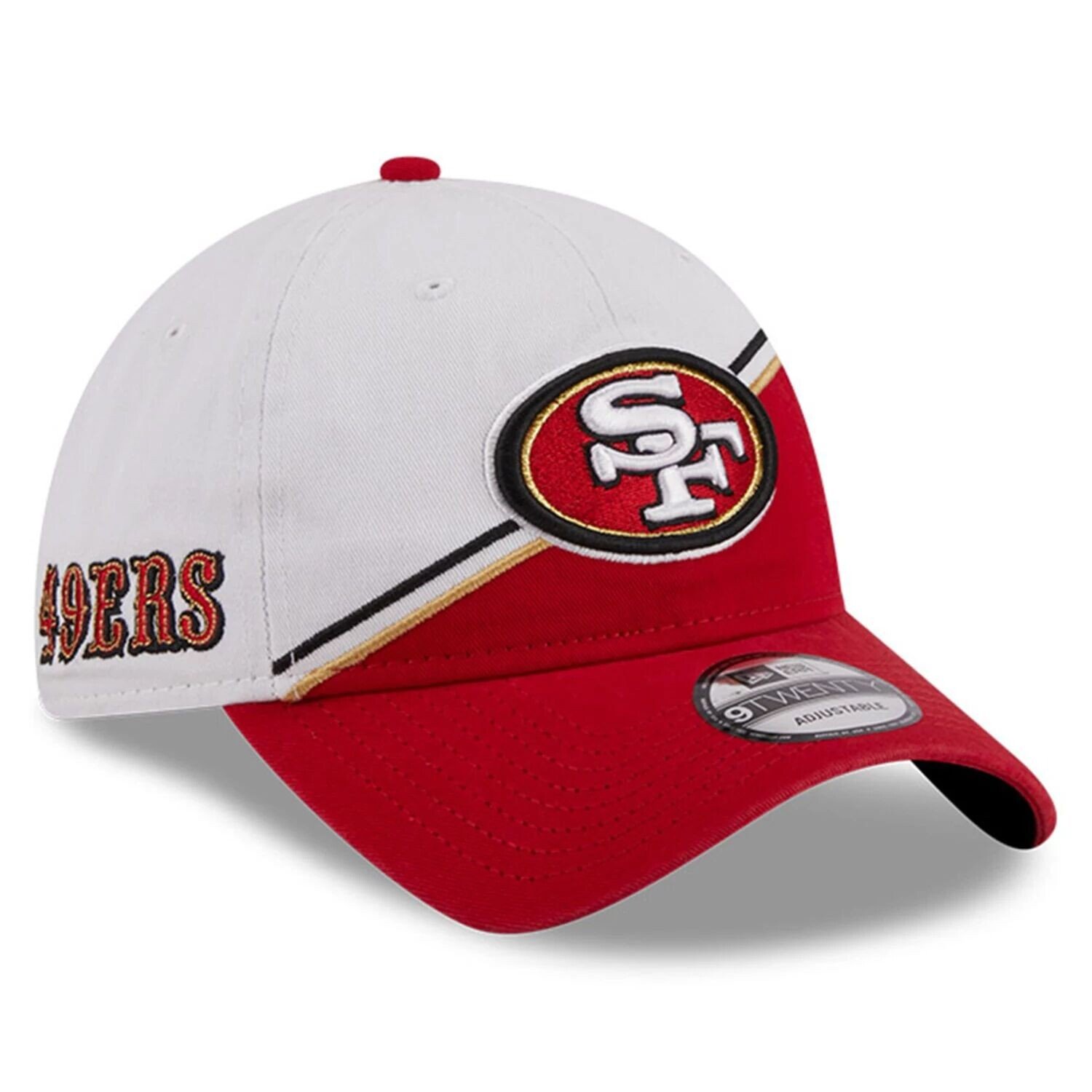 

Мужская регулируемая кепка New Era White/Scarlet San Francisco 49ers 2023 Sideline 9TWENTY