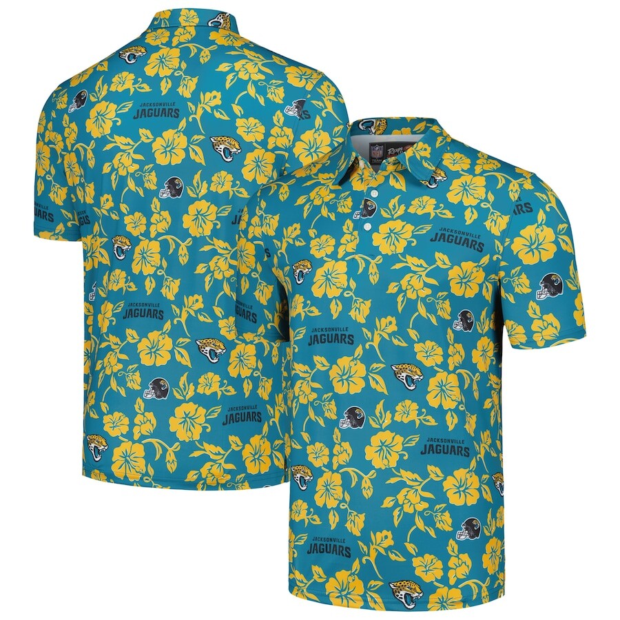 

Поло с коротким рукавом Reyn Spooner Jacksonville Jaguars, бирюзовый