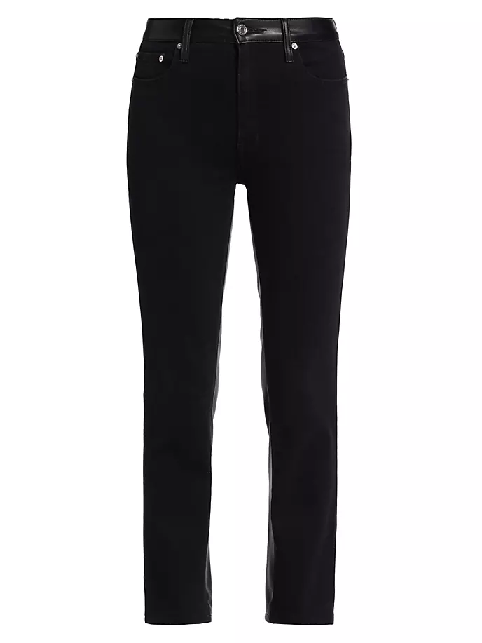 Прямые эластичные джинсы Kate с высокой посадкой Derek Lam 10 Crosby, цвет noir