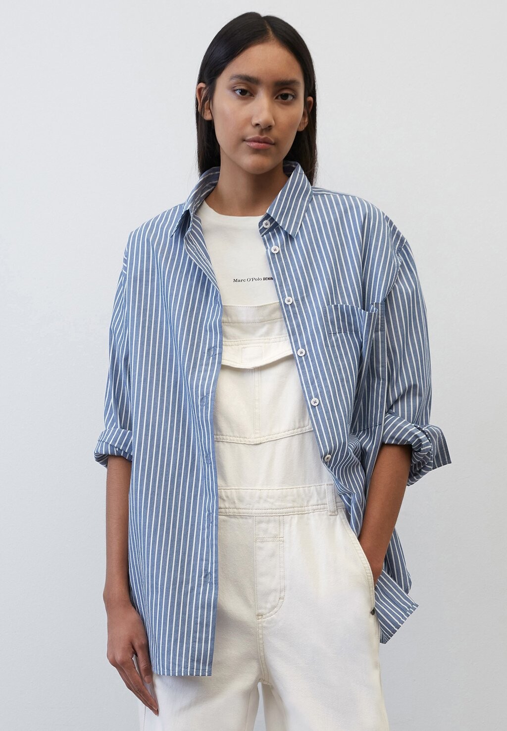 

Рубашка Marc O'Polo DENIM GESTREIFTE LOOSE AUS, цвет multi kensington blue