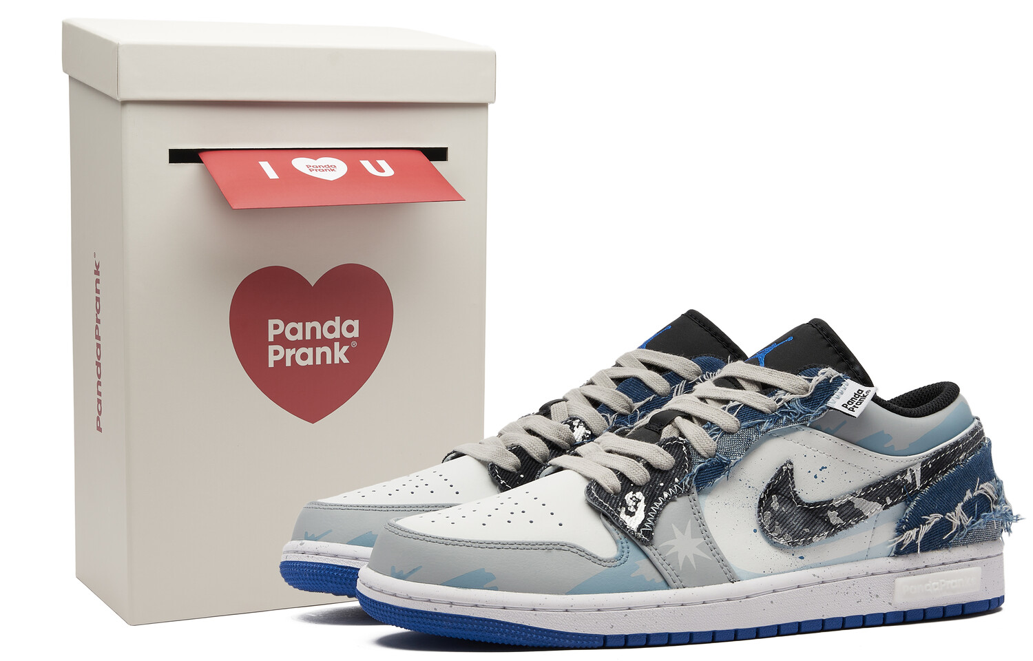 

Кроссовки Air Jordan 1 Vintage Basketball Shoes Men Low-top White/Royal Blue/Fern Green, синий/белый