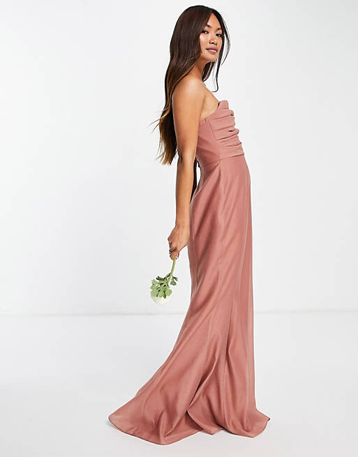 

Платье макси с драпировкой и корсетом ASOS DESIGN Bridesmaid