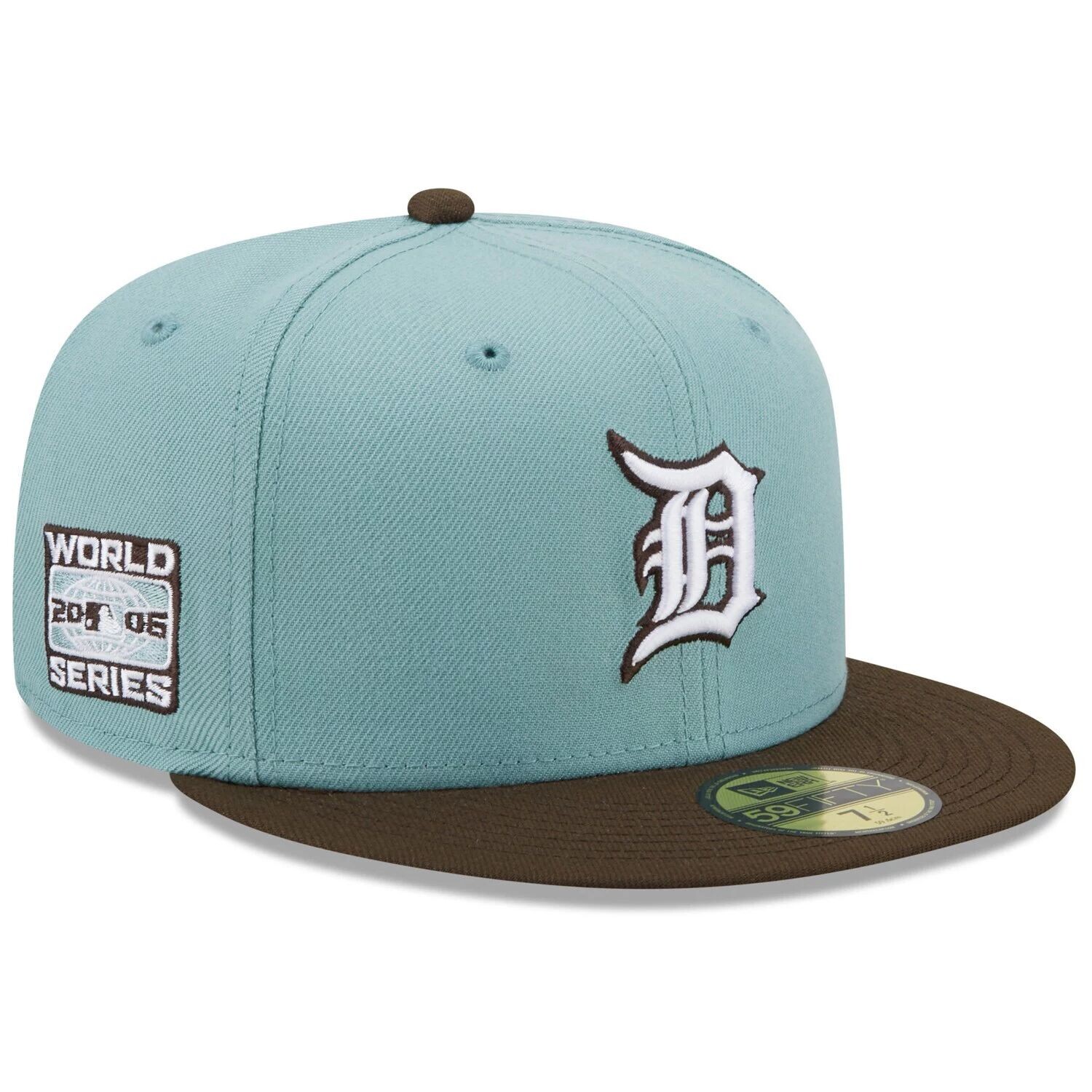 

Мужская шляпа New Era светло-синяя/коричневая Detroit Tigers 2006 World Series Beach Kiss 59FIFTY.