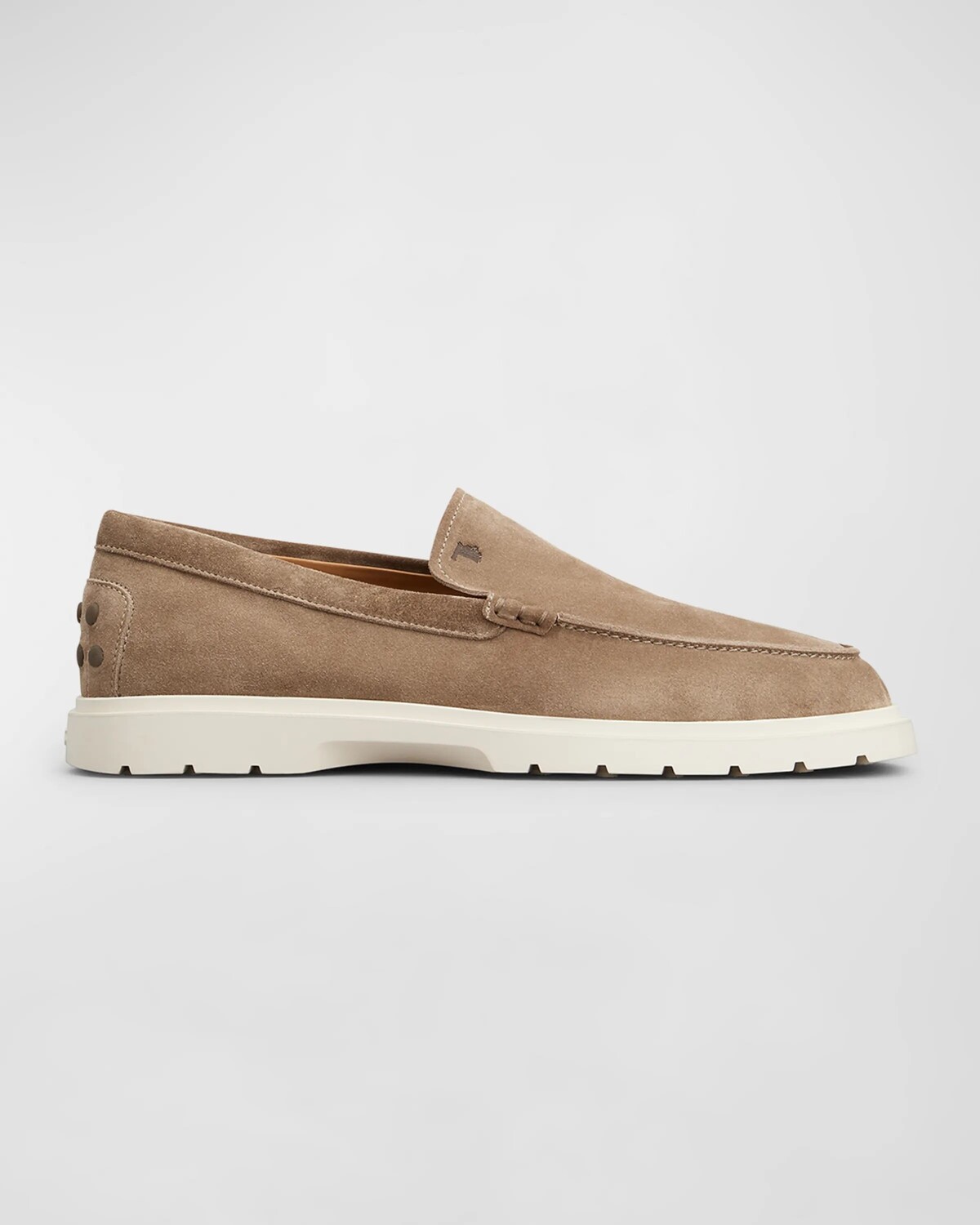 

Мужские замшевые мокасины-тапочки-лоферы Tod's, цвет Open Beige