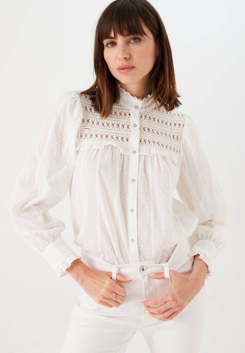Блузка-рубашка Garcia, цвет off white