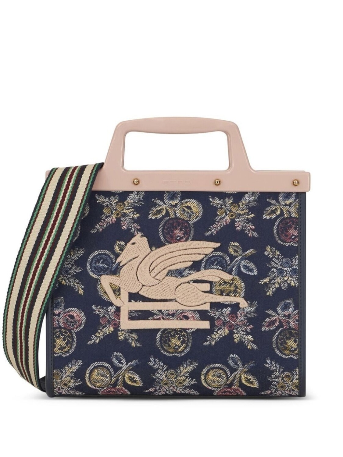 

ETRO жаккардовая сумка-тоут с вышитым логотипом, синий