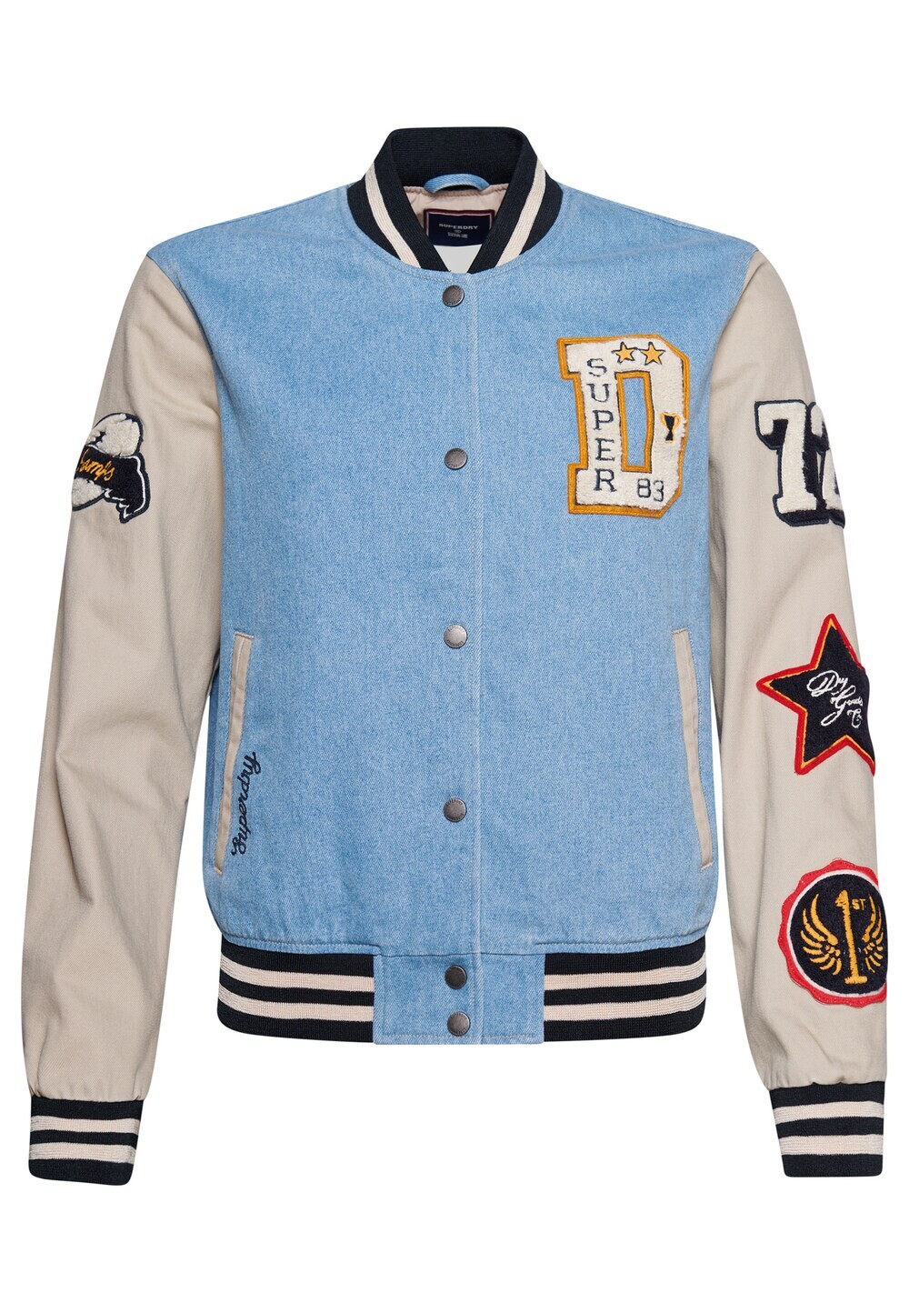 

Межсезонная куртка Superdry Varsity, пестрый синий