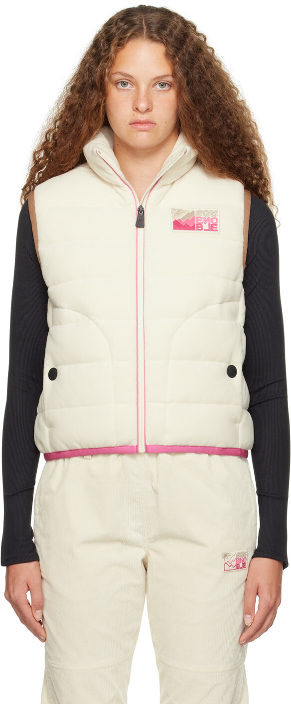 

Moncler Grenoble Белый жилет на молнии