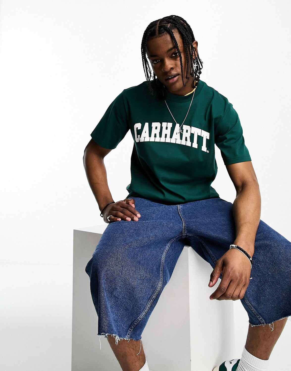 

Зеленая университетская футболка Carhartt WIP