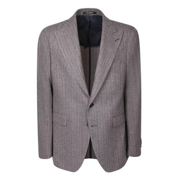 

Куртка herringbone beige/black jacket Tagliatore, серый
