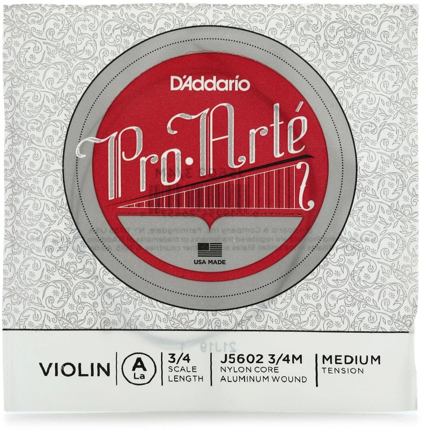 

D'Addario J5602 Pro-Arte Скрипка A-струна - размер 3/4, среднее натяжение