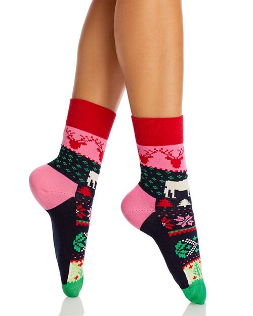 

Носки Fair Isle Half Crew Happy Socks, цвет Multi
