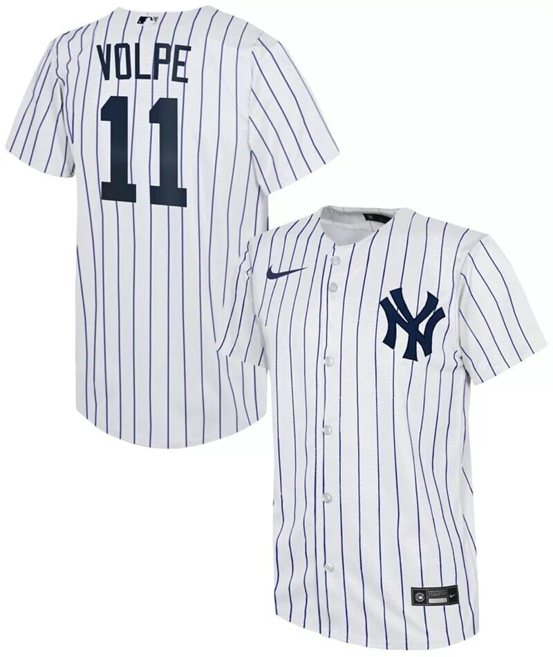 

Nike Youth New York Yankees Anthony Volpe # 11 Белая домашняя крутая базовая майка