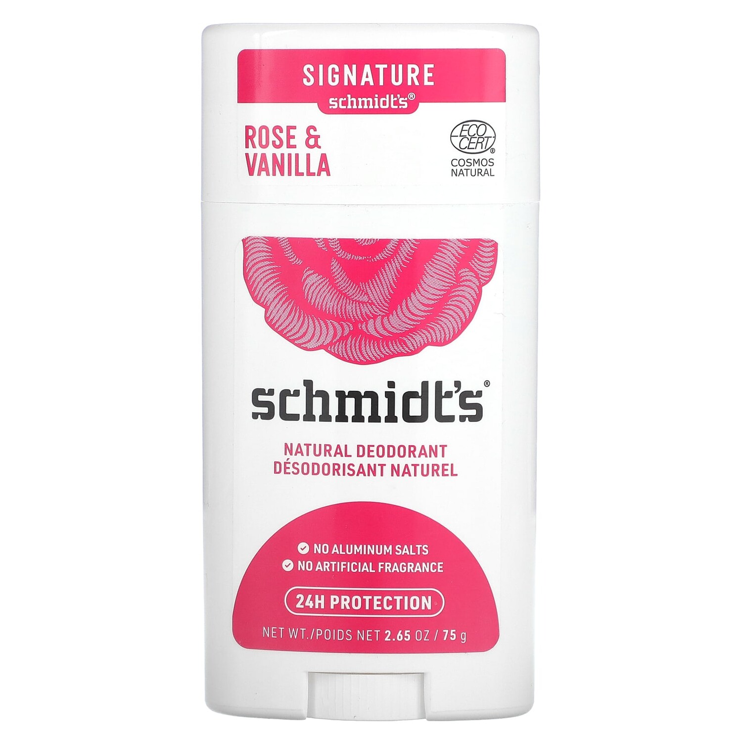 

Натуральный дезодорант, роза и ваниль, 75 г (2,65 унции), Schmidt's