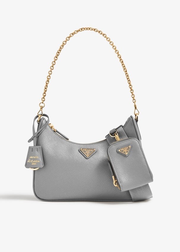 

Сумка Prada Re-Edition 2005 Saffiano Leather, серый