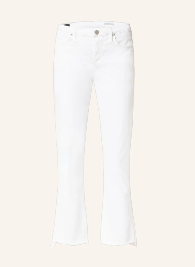 

Джинсы 7/8 с бахромой True Religion, белый
