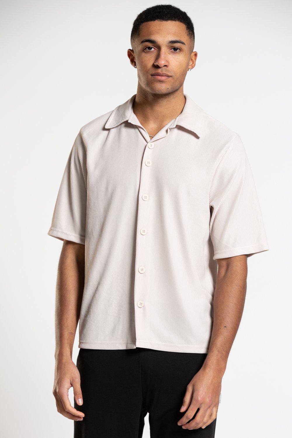 Рубашка свободного кроя с короткими рукавами 'Оттоманка' Blank Essentials, бежевый