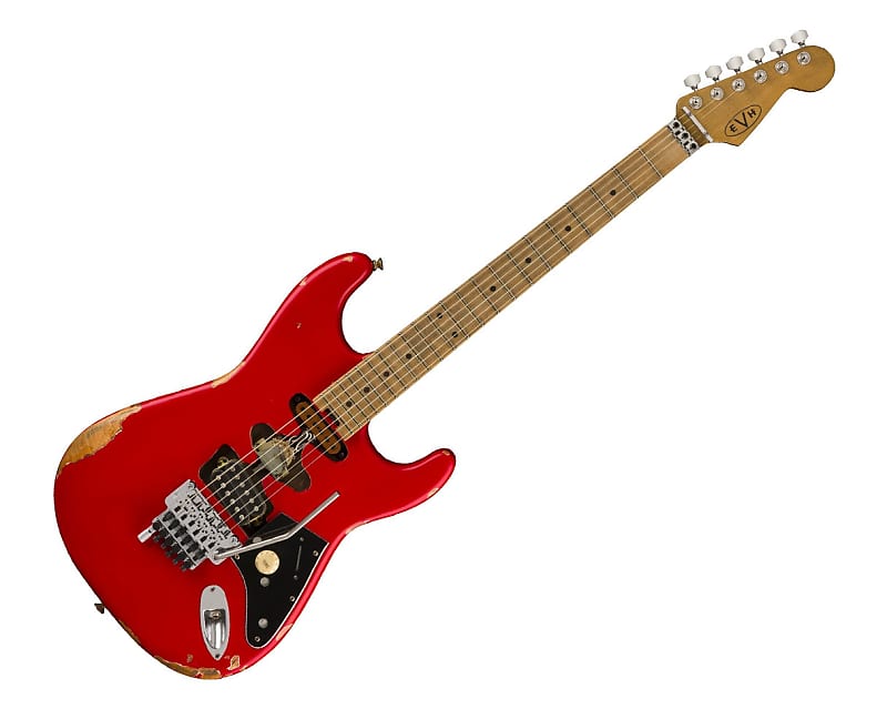 электрогитара in stock 2023 evh frankie relic electric guitar in red finish 3449 Электрогитара EVH Frankie Relic Series Electric Guitar - Red