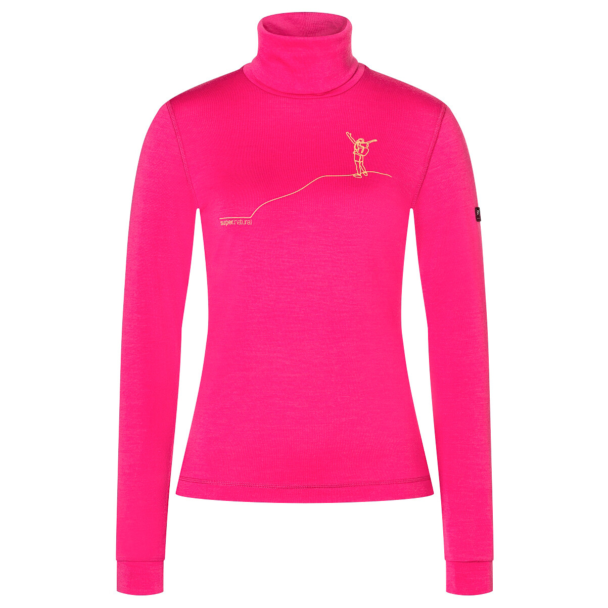 Лонгслив Super Natural Women's Gipfelglück Turtle, цвет Fuchsia Red/Illuminating