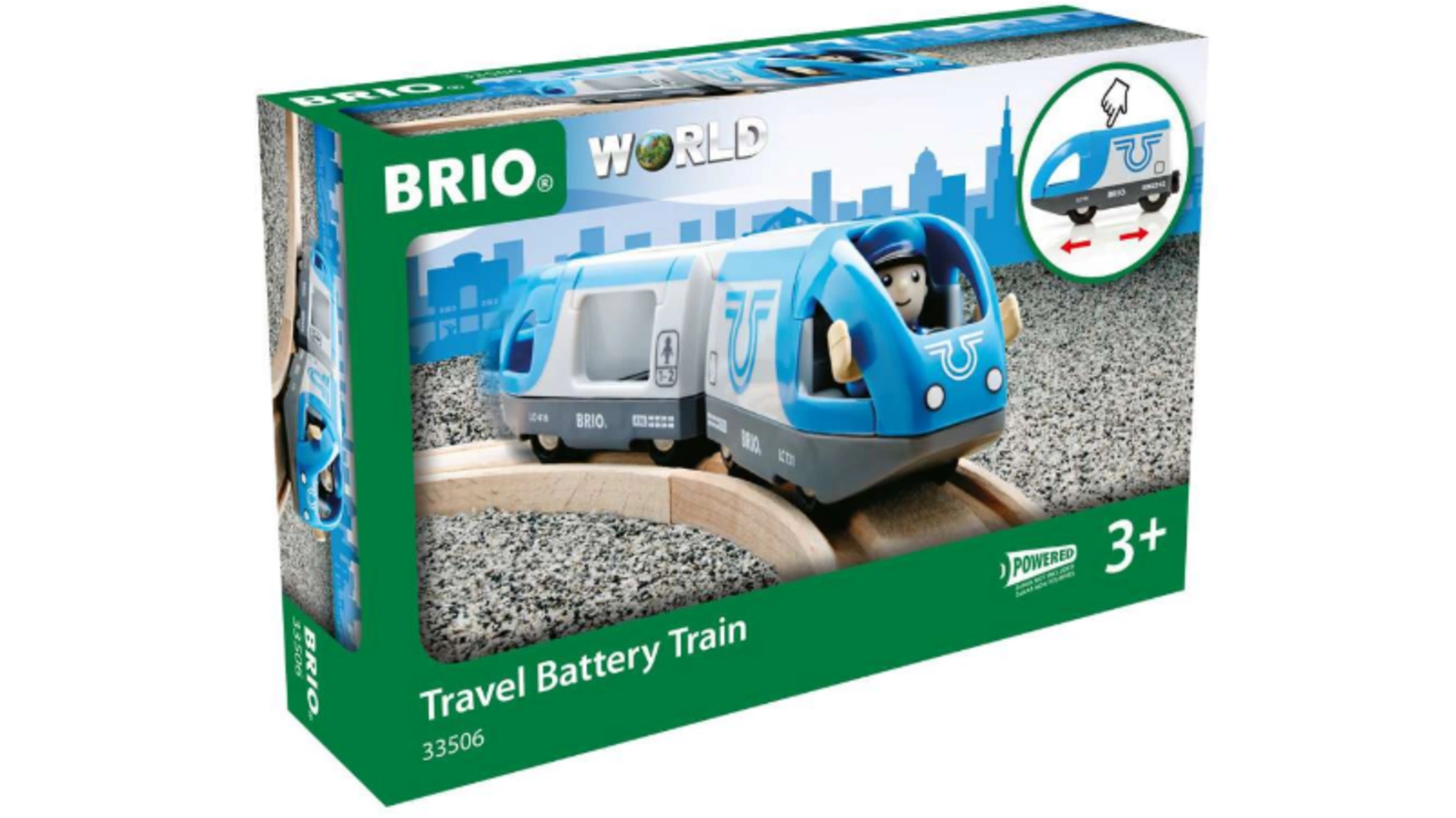пассажирский поезд экспресс из 5 элементов brio 33505 Brio Bahn Синий пассажирский поезд на аккумуляторе
