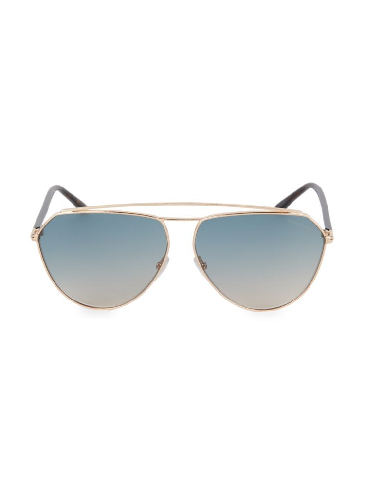 

Солнцезащитные очки-авиаторы 63MM Tom Ford, цвет Blue Gold