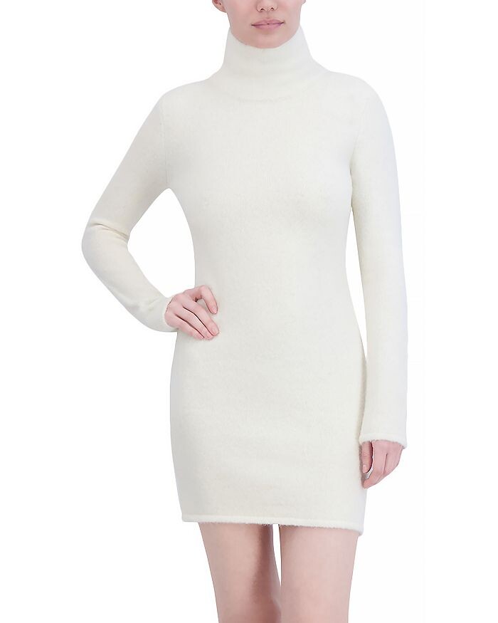 

BCBGMAXAZRIA Платье-свитер с высоким воротником, белый
