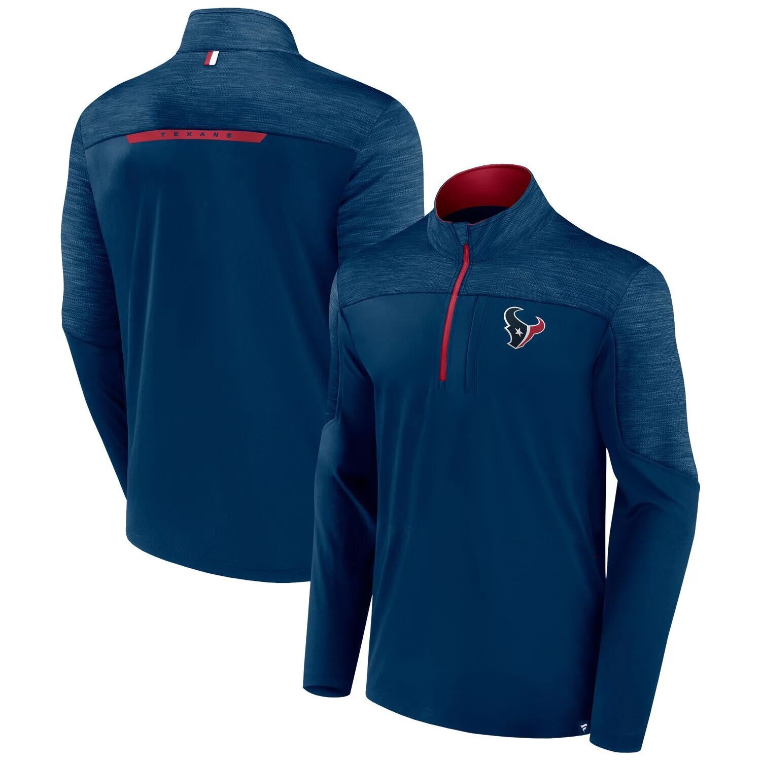 

Мужской темно-синий топ с молнией до половины Houston Texans Defender Fanatics