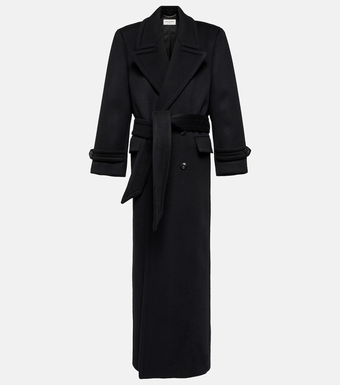 

Двубортное шерстяное пальто SAINT LAURENT, зеленый
