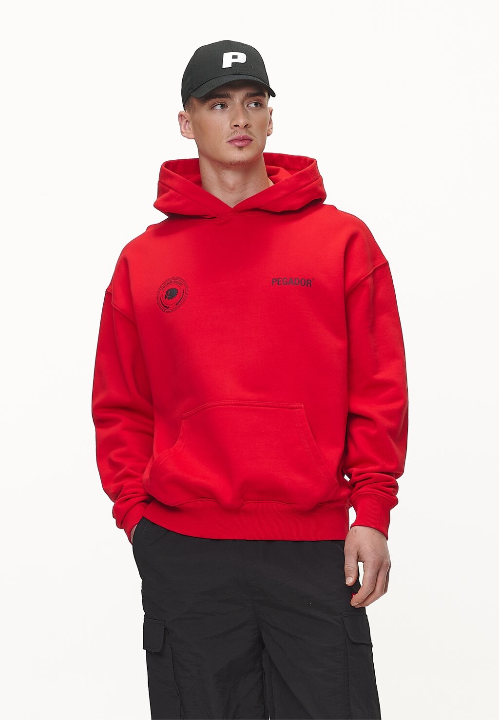 

Толстовка GORDAN HOODIE Pegador, цвет washed red