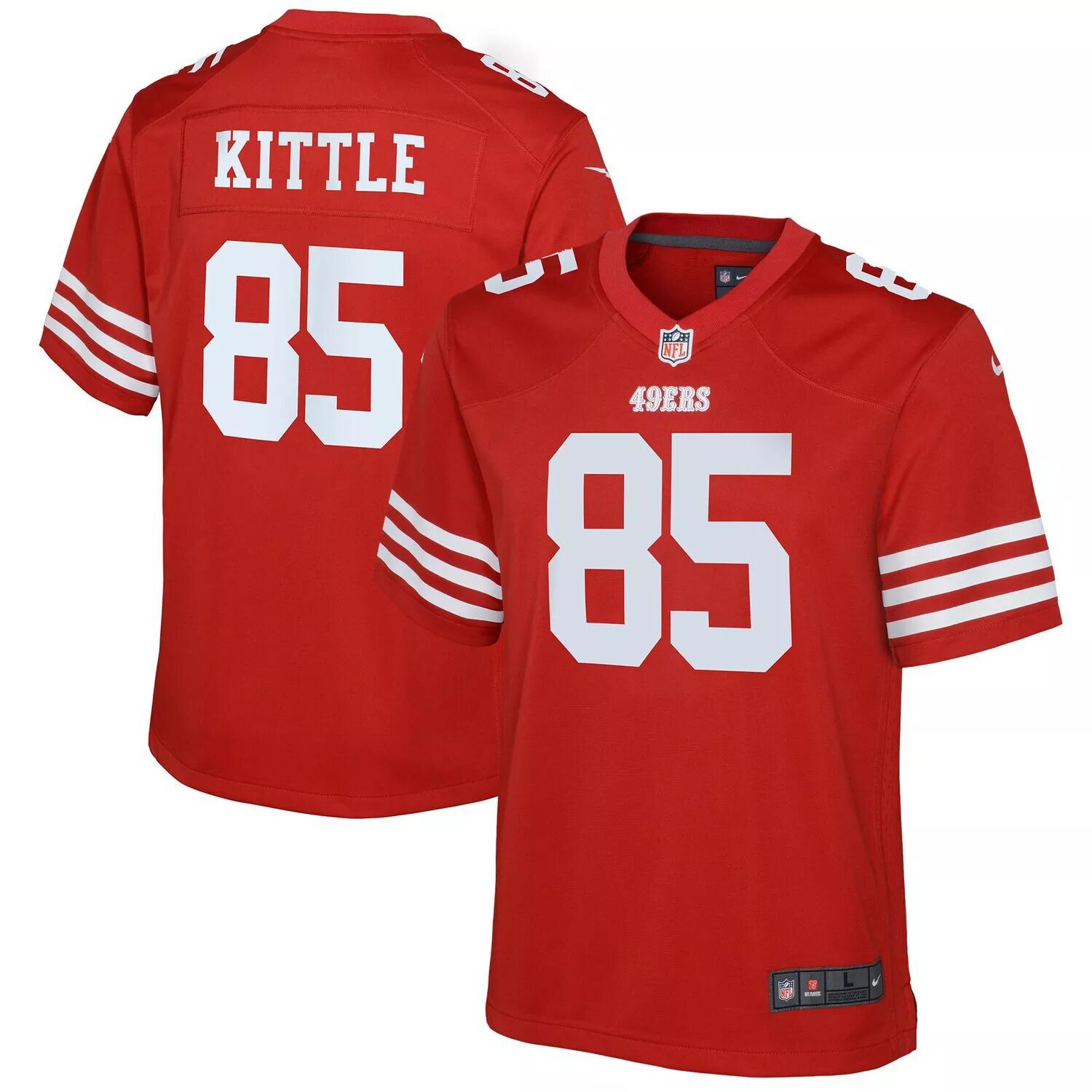 

Молодежная игровая майка Nike George Kittle Scarlet San Francisco 49ers Nike