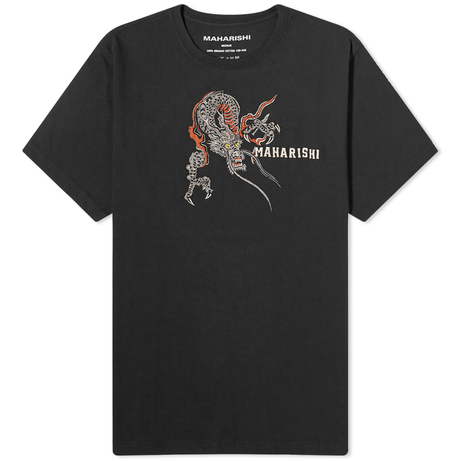 

Футболка Maharishi Embroided Sue-Rye Dragon, черный