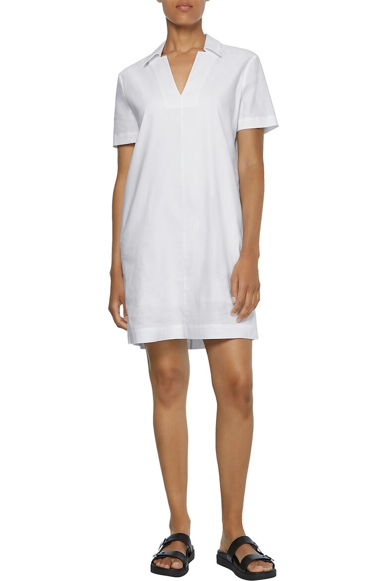 

Короткое платье из лиоцелла и льна Calvin Klein, белый