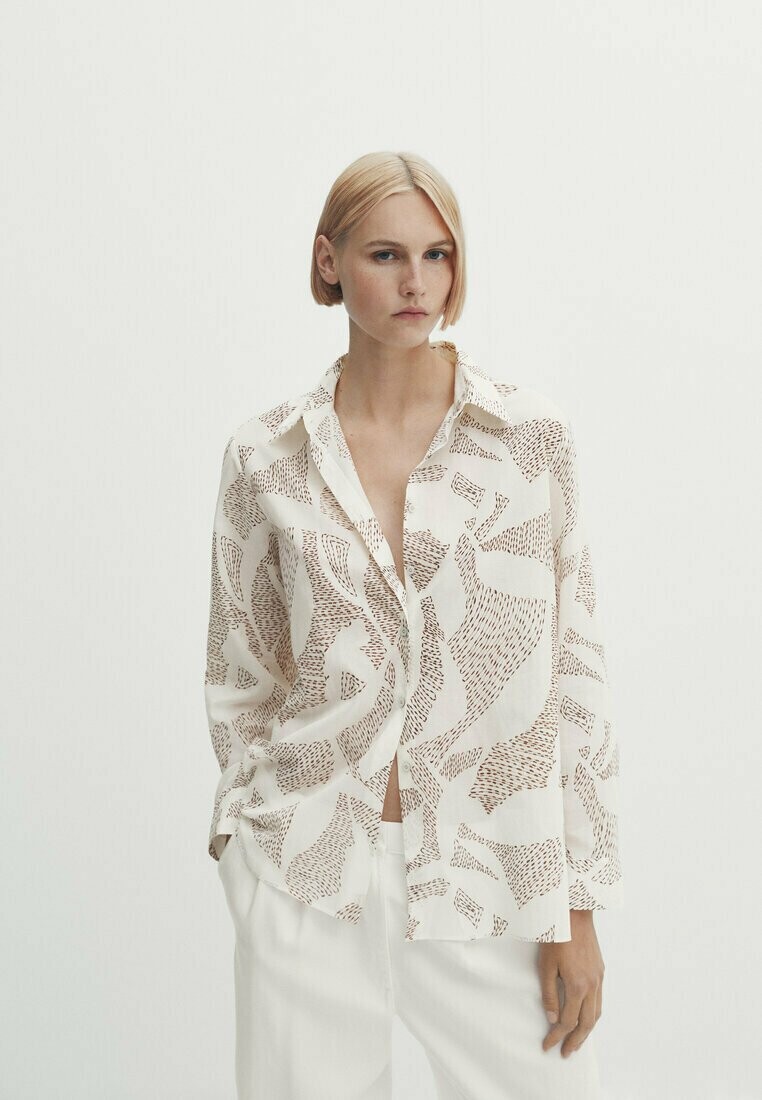 

Рубашка Massimo Dutti, бежевый
